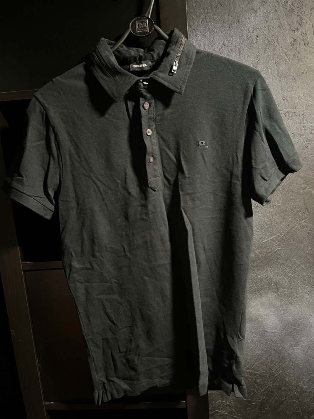 Diesel Men's Black Short-Sleeve Polo